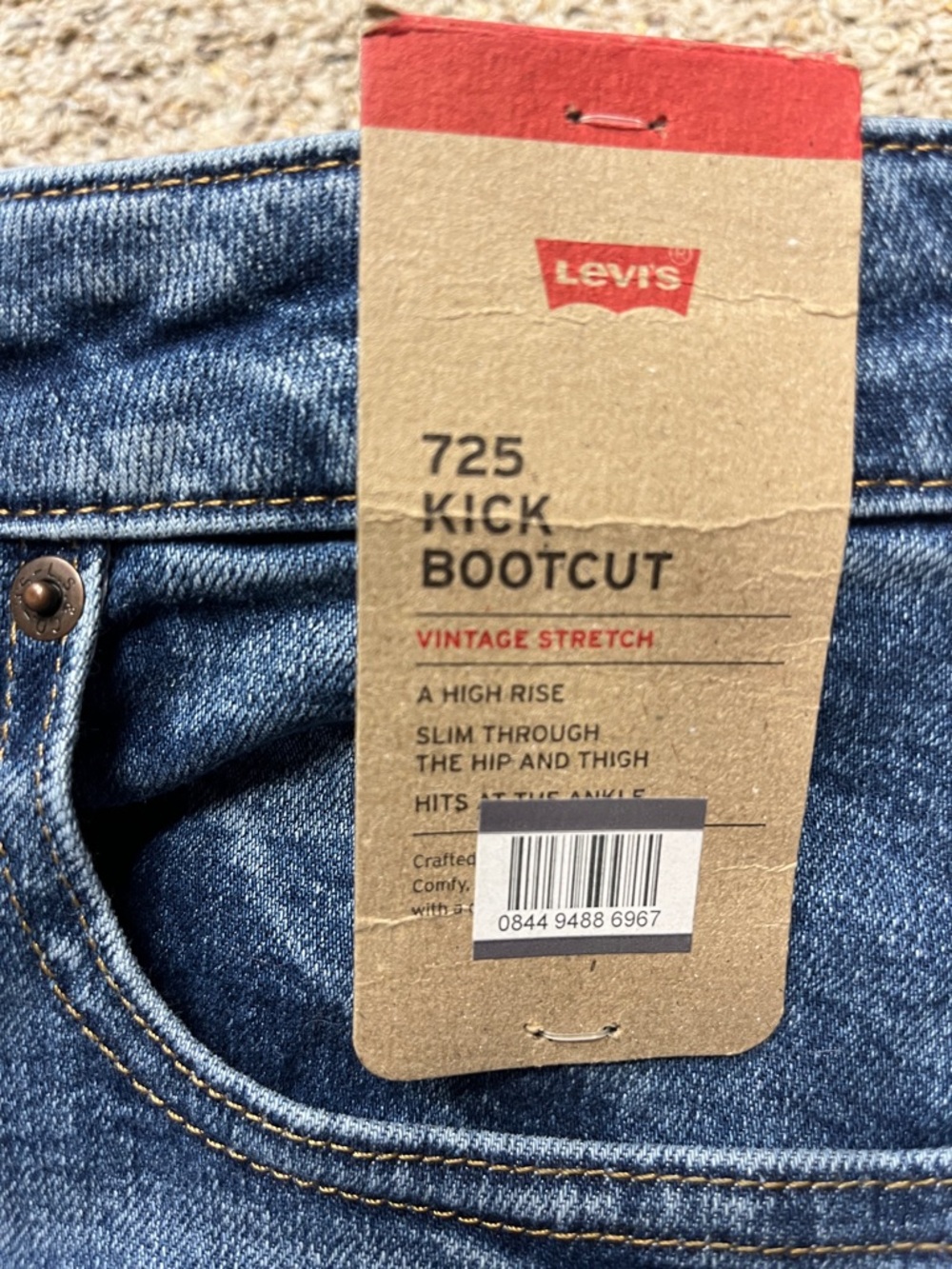 Levi's Dark Blue Bootcut Jeans with Red Logo Tab - Picture 2 of 6
